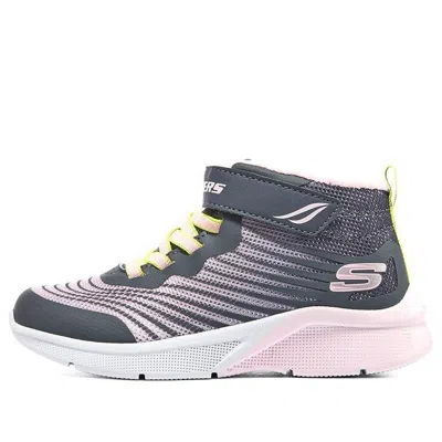 Skechers (gs)  Microspec Rejoice Racer 'grey Pink' In Blue