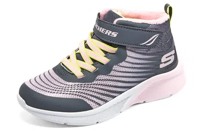 Skechers (gs)  Microspec Rejoice Racer 'grey Pink' In Blue