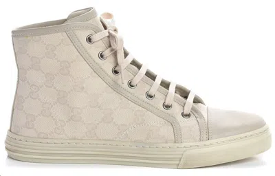 Gucci (wmns)  Gg High 'logo Print - White' In Neutral