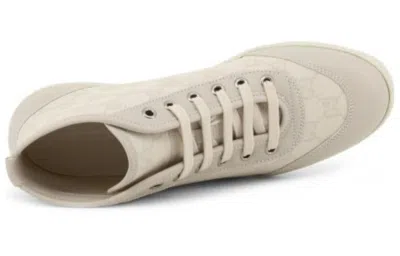 Gucci (wmns)  Gg High 'logo Print - White' In Neutral
