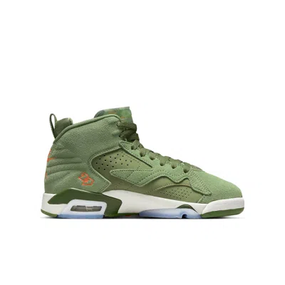 Air Jordan (gs)  Mvp 'sky J Light Olive' In Animal Print