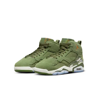 Air Jordan (gs)  Mvp 'sky J Light Olive' In Animal Print