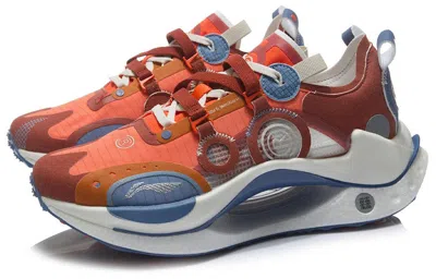 Li-ning Jue Ying Crc 'orange Blue Grey' In Brown