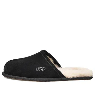 Ugg Scuff Suede Slippers In Black