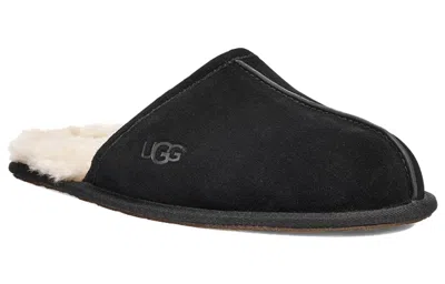 Ugg Scuff Suede Slippers In Black
