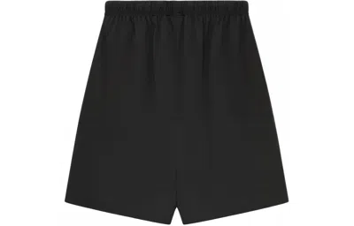 Essentials Black Active Trace Relaxed Shorts In Black