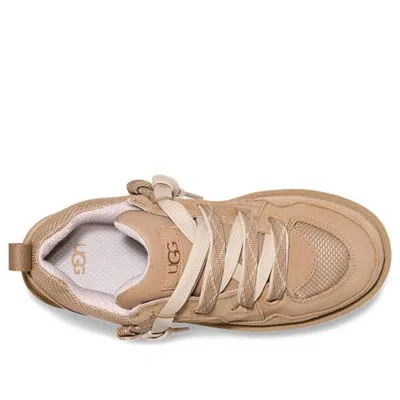 Ugg Lo Lowmel Beige Sneakers With Mesh Inserts And Logo On The Side In Suede Man In Multi