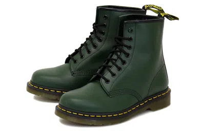 Dr. Martens 1460 Smooth Leather Lace Up Boots In Green