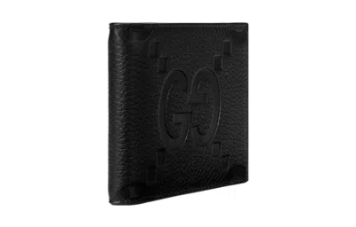 Gucci Jumbo Gg Leather Wallet In Black