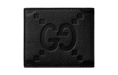 Gucci Jumbo Gg Leather Wallet In Black