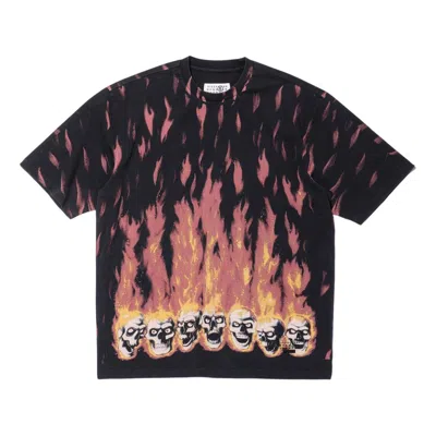 Supreme X Mm6 Maison Margiela Flame-print T-shirt In Black