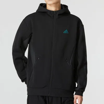 Adidas Originals Men's Adidas St Blok Knjkt Athleisure Casual Sports Solid Color Hooded Jacket Black