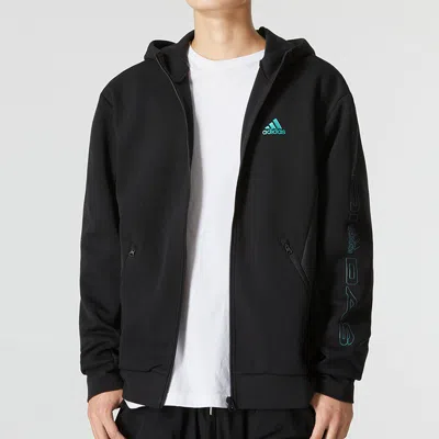 Adidas Originals Men's Adidas St Blok Knjkt Athleisure Casual Sports Solid Color Hooded Jacket Black