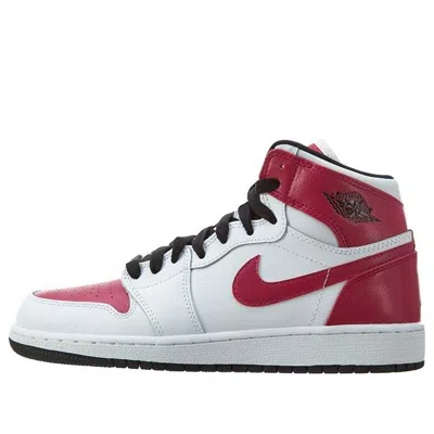 Air Jordan (gs)  1 Retro High 'white Sport Fuchsia' In Burgundy