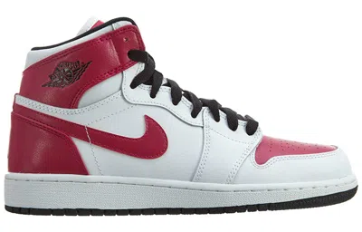 Air Jordan (gs)  1 Retro High 'white Sport Fuchsia' In Burgundy