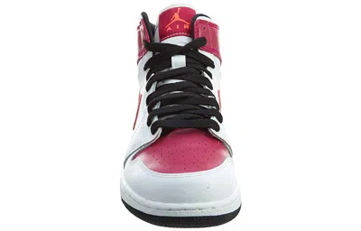 Air Jordan (gs)  1 Retro High 'white Sport Fuchsia' In Burgundy