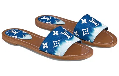 Pre-owned Louis Vuitton (wmns)  Lock It Slides 'blue Monogram' In Multi