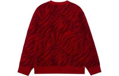 Li-ning Rijindoujin Tiger Print Logo Crew Neck Sweater 'red'