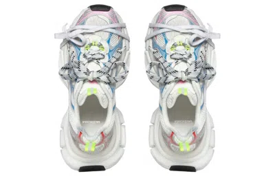 Balenciaga 3xl Mesh And Faux Leather Sneakers In Multi