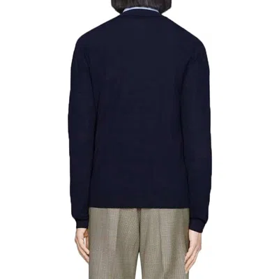 Gucci (wmns)  Wool Interlocking G Stripe Cardigan 'dark Blue'