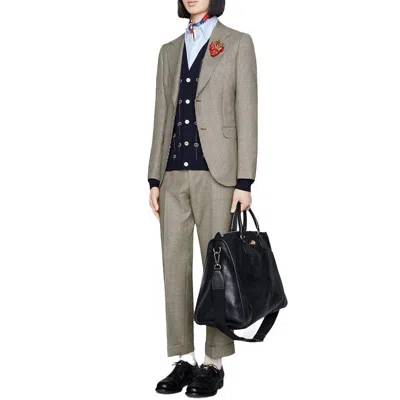 Gucci (wmns)  Wool Interlocking G Stripe Cardigan 'dark Blue'