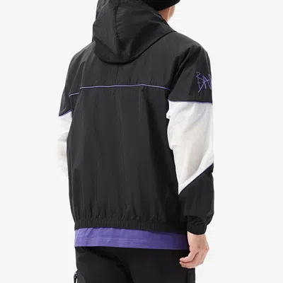 Li-ning Badfive Logo Loose Fit Jacket 'black White' In Black