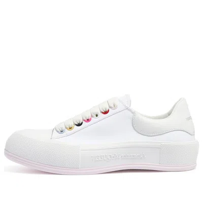 Alexander Mcqueen (wmns)  Deck Skate Plimsoll Lace Up 'white Multiclor'