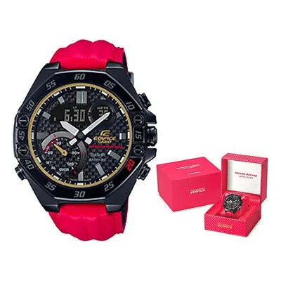 Casio Edifice Waterproof Limited Edition Mens Red/black Analog/digital Combo