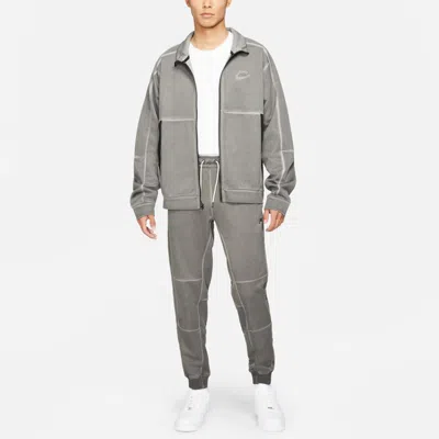 Nike Men's  Sportswear Logo Embroidered Knit Loose Casual Long Pants/trousers Gray