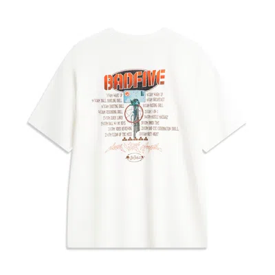 Li-ning Badfive Hoops Graphic T-shirt 'white'