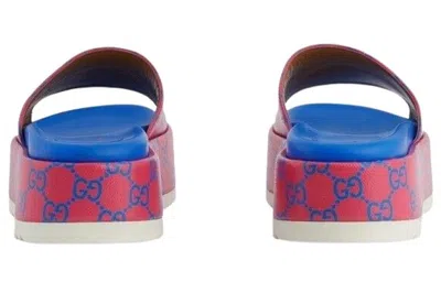 Gucci (wmns)  Platform Slide Sandal 'jumbo Gg -fuchsia Blue'
