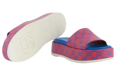 Gucci (wmns)  Platform Slide Sandal 'jumbo Gg -fuchsia Blue'