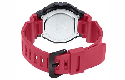 Casio Fashion Stylish Quartz Watch Numeric Resin Strap Red/black