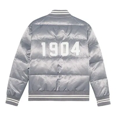 Mitchell & Ness Down Jacket 'silver' In Metallic