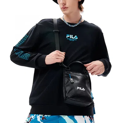 Fila Fusion Knitted Pullover Sweatshirt 'black Blue'