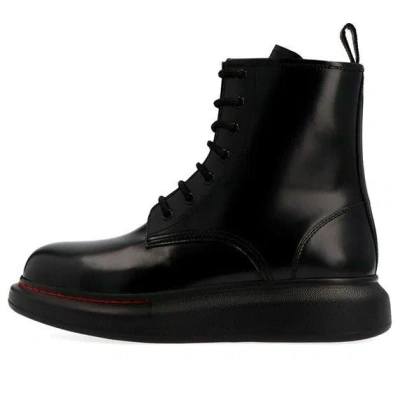 Alexander Mcqueen (wmns)  Glossed-leather Platform Ankle Boot 'black Red'