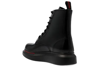 Alexander Mcqueen (wmns)  Glossed-leather Platform Ankle Boot 'black Red'