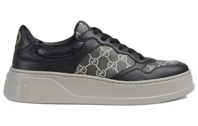 Gucci Gg-canvas Panelled Sneakers In Black