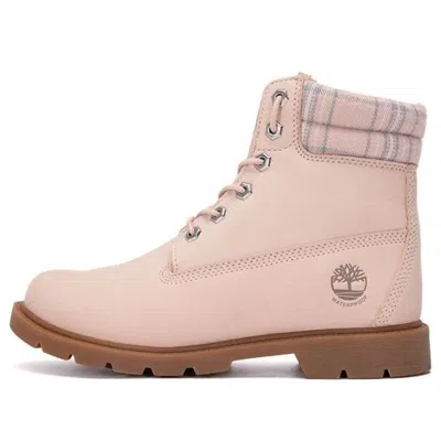 Timberland (wmns)  Lindon Woods 6 Inch Waterproof Boot 'pink Nubuck And Printed Collar'