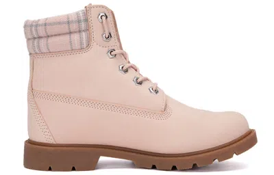Timberland (wmns)  Lindon Woods 6 Inch Waterproof Boot 'pink Nubuck And Printed Collar'