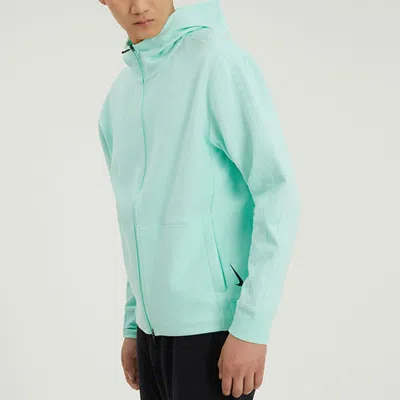 Nike Men's  Ss22 Solid Color Zipper Cardigan Jacket Mint Green In Blue