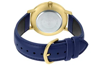 Casio Quartz Waterproof Blue Analog In Gold