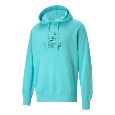 Puma Men's  Casual Printing Hooded Casual Angel Blue