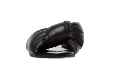 Balenciaga Women's Drapy Leather Slide Sandals In Black