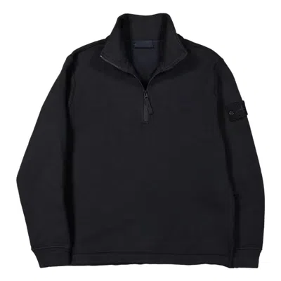 Stone Island Felpa Ghost Half Zip Up Sweater 'black'