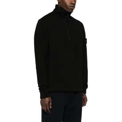 Stone Island Felpa Ghost Half Zip Up Sweater 'black'