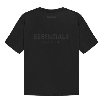 Essentials Fear Of God  Ss21 Short Sleeve Tee Stretch Limo Black