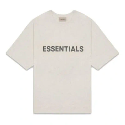 Essentials Fear Of God  Ss20 3d Silicon Applique Boxy T-shirt Oatmeal