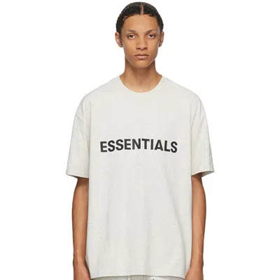 Essentials Fear Of God  Ss20 3d Silicon Applique Boxy T-shirt Oatmeal