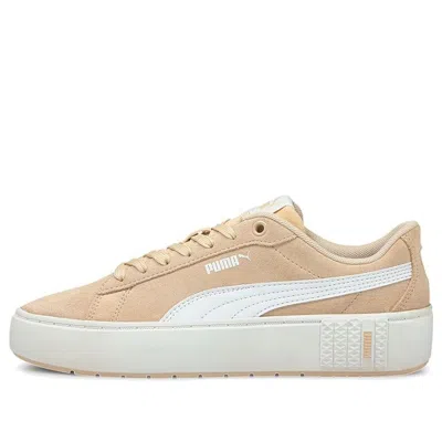 Puma (wmns)  Smash Platform V2 Suede 'khaki White' In Neutral